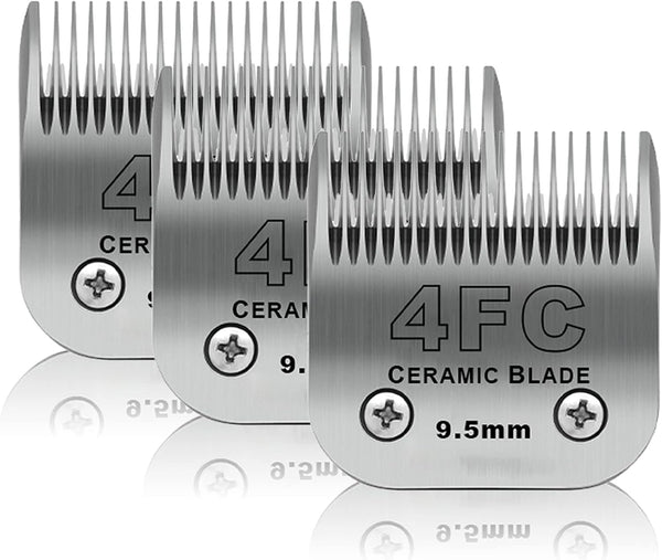 7FC Dog Grooming Ceramic Blades,Compatible with Andis,Oster A5,Wahl KM10 | Size 7FC Detachable Ceramic Blade 1/8-Inch 3.2MM Cut Length,3 Pack17
