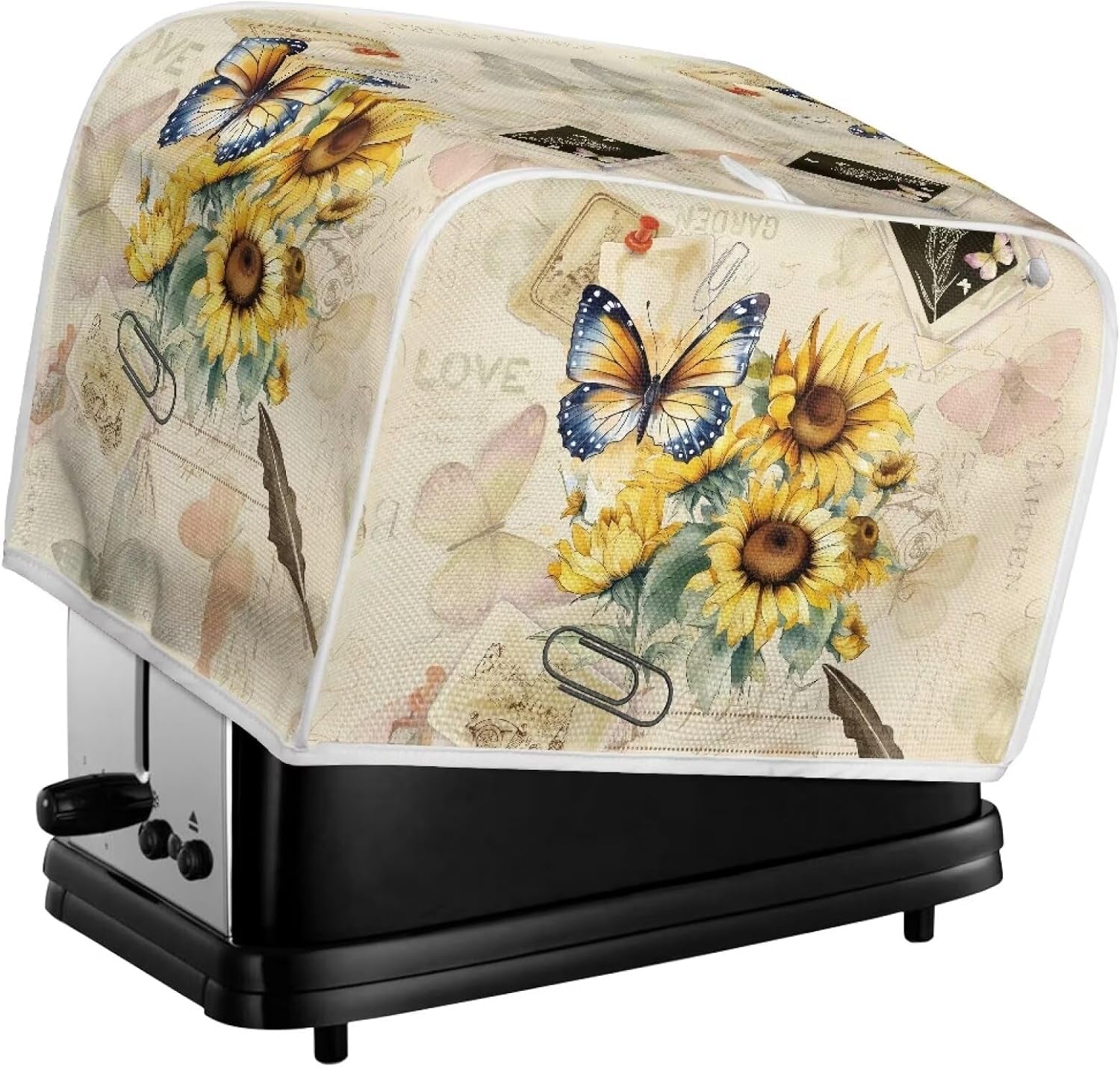 toaster-dust-cover-2-slice-microwave-toaster-oven-grill-stain-resistant-dustproof-kitchen-small-appliance-cover-with-top-handle-for-kitchen-butterfly-sunflower-retro