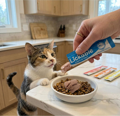 Fieldcrest Farms Lickable Cat Treats, 50 Count Variety Pack | Chicken, Tuna, Duck, Salmon, Thick & Protein-Rich Squeeze Tubes, with Taurine, Grain Free, 6 Calories per Tube14