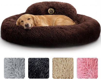 Petjett Calming Dog Bed Medium Size Dog - 30'' Donut Bed, Washable Dog Bed, Anti-Slip & Super Soft Fluffy Plush round Dog Bed, Anti-Anxiety Premium Comfort Pet Bed, Fits Dogs Upto 45 Lbs - Dark Grey13