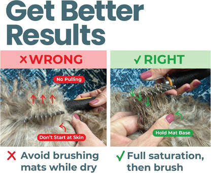 Dematting Cream for Dogs - Mat & Tangle Remover, 8 Oz | the Dog Matted Hair Remover for Severe Mats & Tangles - Apply, Wait 2 Min, Brush Outside-In. No Rinse6