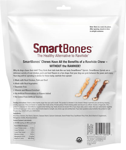 Smartbones Spirals Rawhide-Free Dog Treats Variety Pack, 32 Count | with Real Chicken, Beef & Pork, Easy to Digest Chew, Vitamin & Mineral Enriched, Helps Maintain Healthy Teeth, for Adult Dogs2