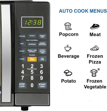 MWG1191SB 1.1 Cu. Ft. Microwave with Built-In Grill Function, 1100W Power, Stainless Steel, LED Timer Display, 11 Power Levels, 9 Preset Cooking Options, Removable Glass Turntable, Child Lock5