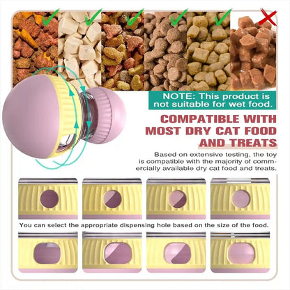 TLKNG Cat Treat Dispensing Toy Kitten Puzzle Feeder & Food Dispenser Ball - Kitty Enrichment Toys for Indoor Cats Kitty Stimulating Tous4
