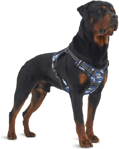 Auroth Tactical Dog Harness for Large Dogs No Pull Adjustable Pet Harness Reflective K9 Working Training Easy Control Pet Vest Military Service Dog Harnesses Army Yellow L64