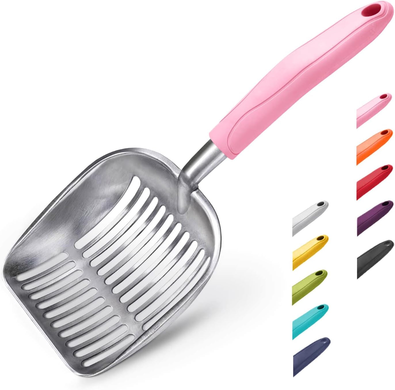 wepet-cat-litter-scoop-aluminum-alloy-sifter-kitty-metal-scooper-deep-shovel-long-handle-poop-sifting-kitten-pooper-lifter-durable-heavy-duty-for-litter-box