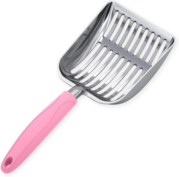 Wepet Cat Litter Scoop, Aluminum Alloy Sifter, Kitty Metal Scooper, Deep Shovel, Long Handle, Poop Sifting, Kitten Pooper Lifter, Durable, Heavy Duty, for Litter Box14