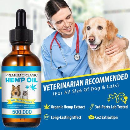 Oil for Dogs & Cats 60Ml,Pet Oil for Pain,Skin,Arthritis Pain,Pain Relief,Calming,Omega 3,6,9 for Dog Emotions,Barking & Dog Joints,Supports & Maintains Healthy Joints (1 Pack, Blue)5