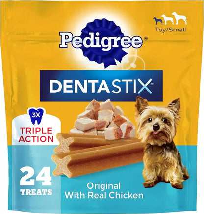 Pedigree Dentastix Small & Toy Breed Dog Dental Treats, Fresh, 102 Count | Triple Action Dental Care, Reduces Tartar, Cleans Teeth, Freshens Breath, for Dogs 7-22 Lbs, No Added Sugar/Fillers23