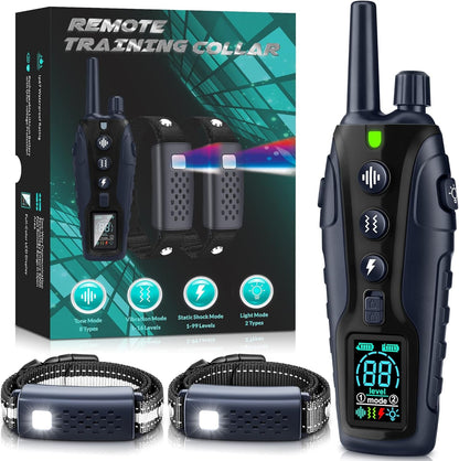 Shock Collar for Dogs - 4500FT Dog Training Collar with Remote, Waterproof E Collar with Flashlight, 4 Training Modes, Keypad Lock, Rechargeable Dog Shock Collar for Small Medium Large Dogs12