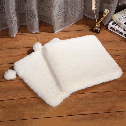 SHENGOCASE 2-Pack 10"X14" Rectangular Faux Rabbit Fur Cat Dog Bed Cushion Pad Mat, Cat Tree Tower Replacement Cushion Pad for Window Perch Carrier House Cage Crate Kennel Furniture9
