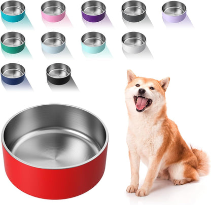 WENBOKMIN Dog Bowl, Stainless Steel Food and Water Bowl, 40Oz, Blue | Non Slip Quiet Bottom, Easy to Clean, Dishwasher Safe7