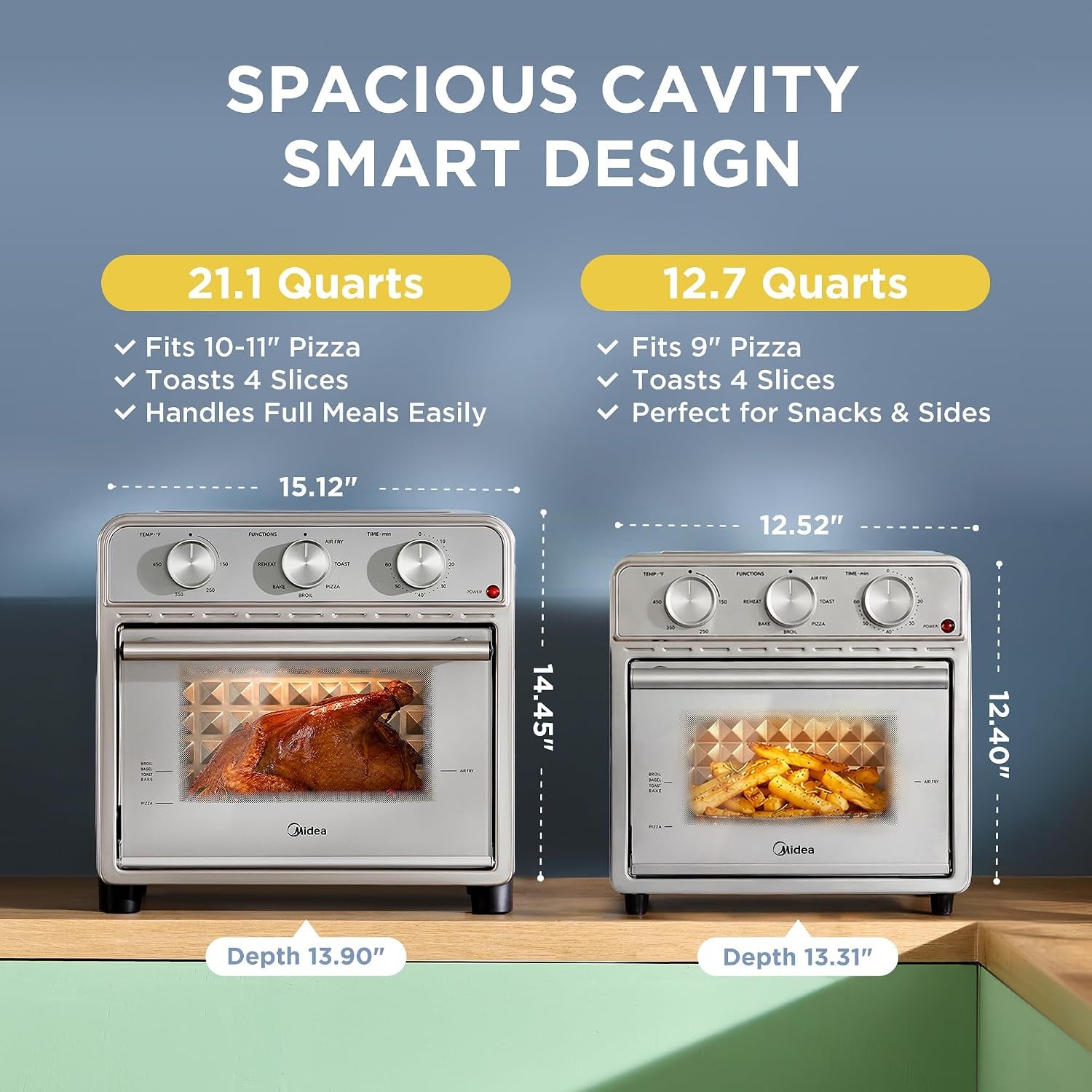midea-neo-air-fryer-toaster-oven-combo-21-1-quarts-stainless-steel-with-air-fry-toast-pizza-broil-bake-and-reheat-functions