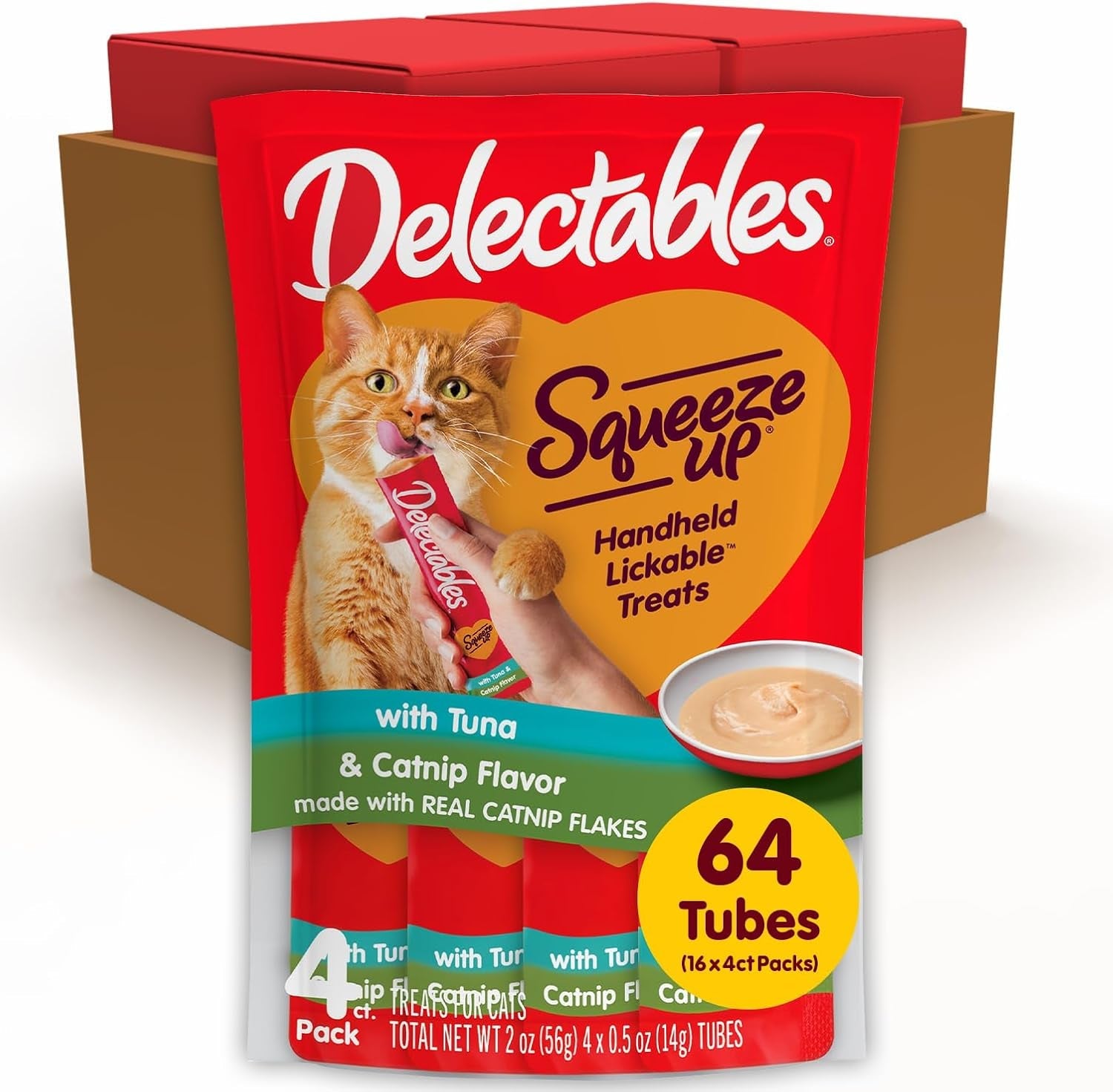 delectables-squeeze-up-catnip-variety-pack-creamy-squeezable-puree-lickable-wet-cat-treats-grain-free-no-added-fillers-no-by-products-no-added-preservatives-0-5-ounces-tube-20-tubes-total