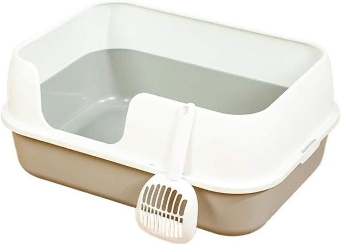 pet-supplies-high-sided-semi-enclosed-cat-litter-box-for-big-cats-rabbits-detachablegreen