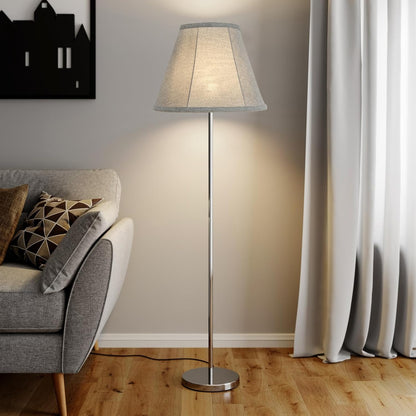 Bell Lamp Shade Set with 2 Lamp Harps – 2-Pack Gray Linen Shades with Metal Frame, 6.7"X13"X10", Spider Fitter for E26/E14 Table, Floor, and Pendant Lamps7