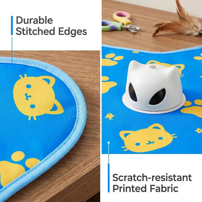 Interactive Cat Toys for Indoor Cats, Rechargeable Hide & Seek Toy | Touch Activated, 3 Speed Modes, Realistic Bird Chirps, 10-Min Auto Shutoff, Hidden Feather Wand for Bored Adult Cats, Blue7