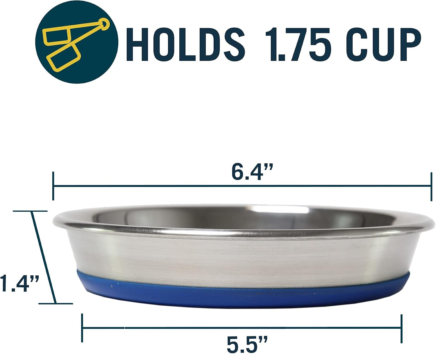 ourpets-premium-durapet-cat-dish-16oz-durable-easy-clean-design-holds-dry-meals-for-felines-or-pups-sturdy-base-resists-tipping-and-sliding-around-at-mealtime