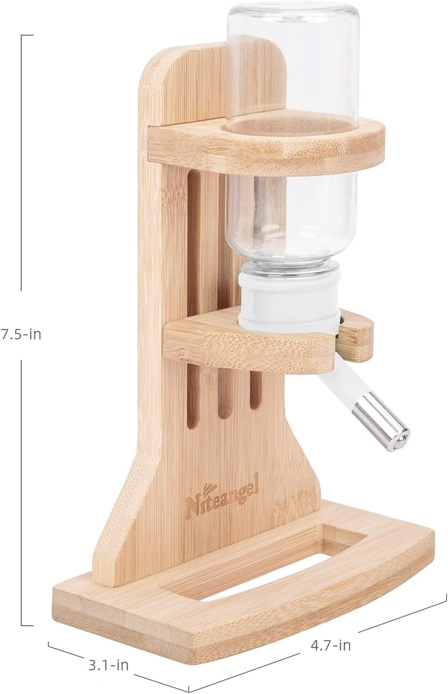 niteangel-hamster-water-bottle-with-stand-4oz-120ml-capacity-leak-proof-adjustable-height-far-away-cage-mess-wet-bedding-water-dispenser-for-syrian-dwarf-hamster-gerbils-mice-rat-or-small-pets
