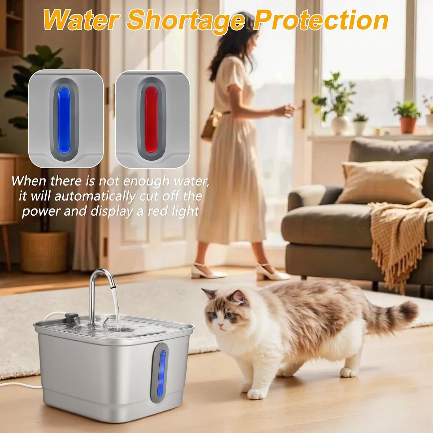 seirmep-stainless-steel-cat-water-fountain-101oz-3l-automatic-pet-water-fountain-dog-water-fountain-with-replacement-filters-for-cats-small-dogs-8-filters-and-8-sponges