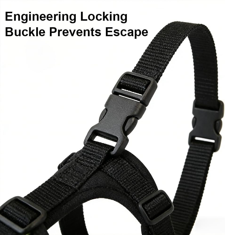 no-pull-dog-harness-adjustable-pet-vest-with-front-back-leash-clips-reflective-comfortable-vest-harness-for-large-dogs-easy-control-handle-for-walking-black-l