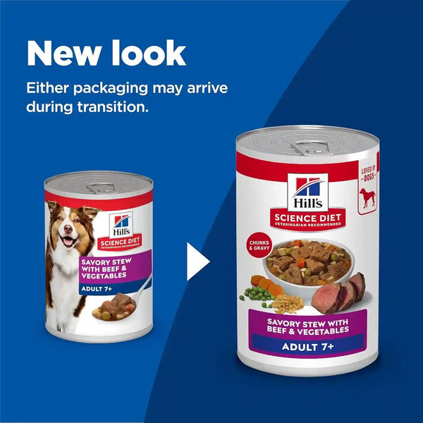 Hill'S Science Diet Adult 7+ Wet Dog Food | #1 Veterinarian Recommended, Beef & Vegetables, 12.8 Oz. Cans, 12-Pack2