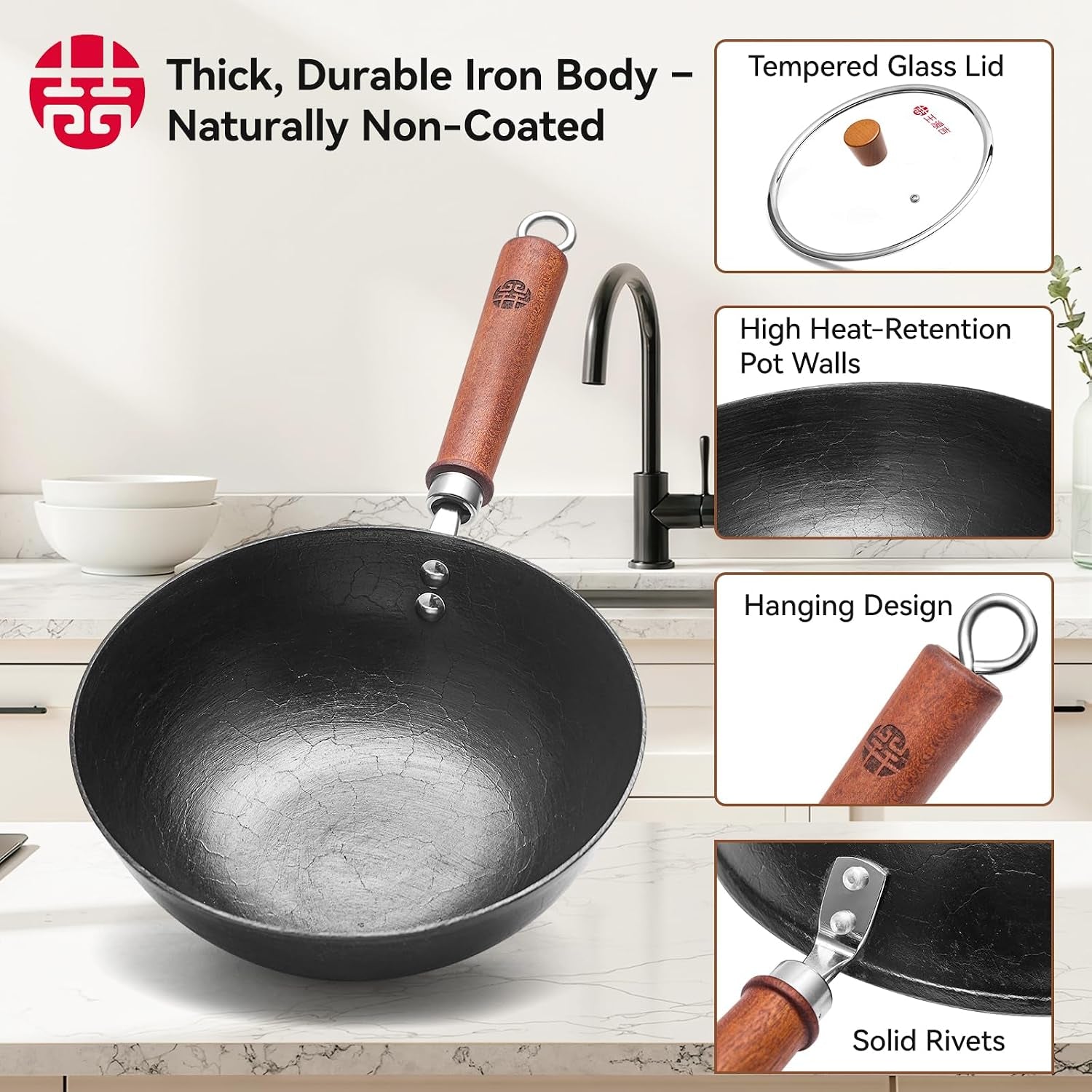 9-5-inch-small-cast-iron-wok-with-lid-handcrafted-tortoise-shell-texture-uncoated-stir-fry-pan-flat-bottom-wok-for-electric-induction-gas-stoves-2-5-quart-requires-seasoning