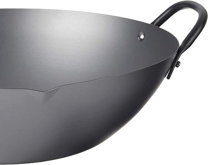 89914-7 Steel Canton Wok, 13", Black3