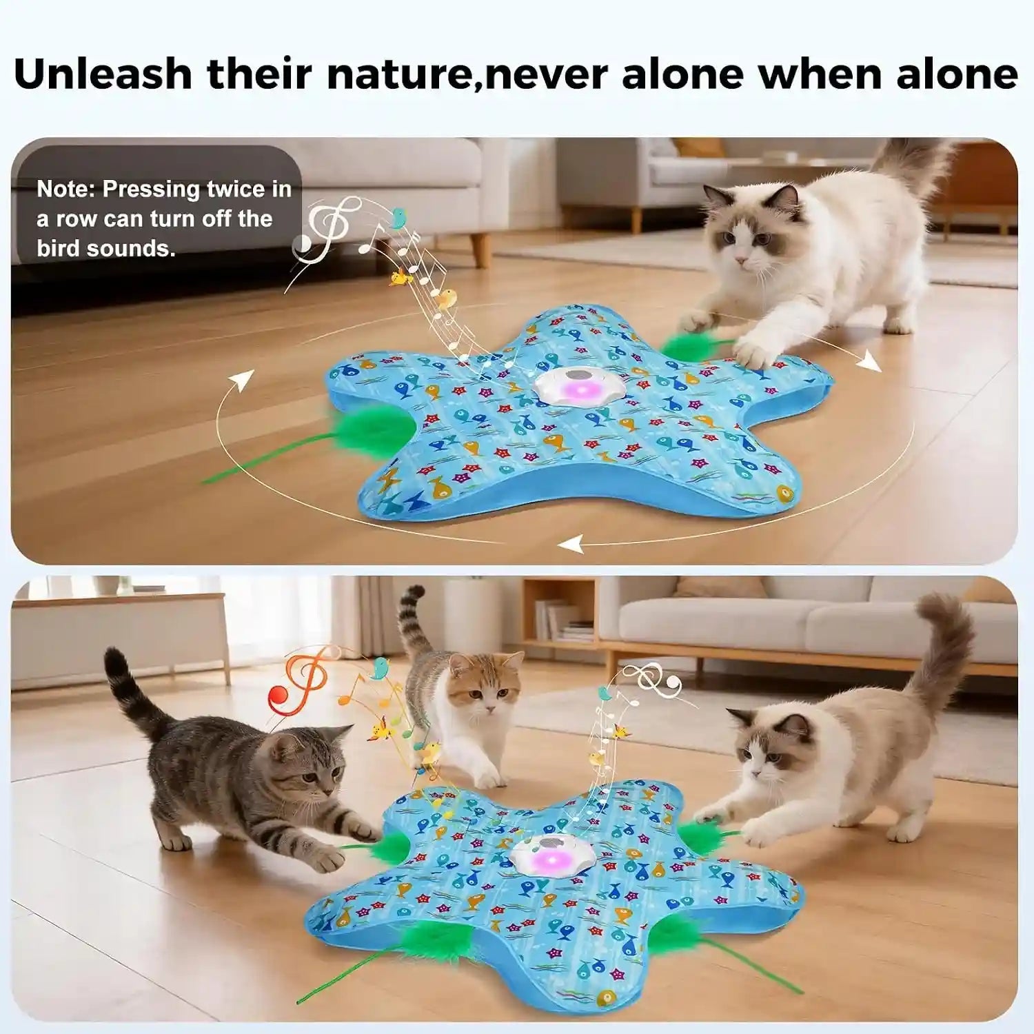 duckart-interactive-cat-toy-hide-and-seek-automatic-cat-toy-with-birdcall-rechargeable-3-speeds-auto-sleep-wake-mode-kitten-toys-safe-abs-material-cat-toys-for-bored-indoor-adult-cats