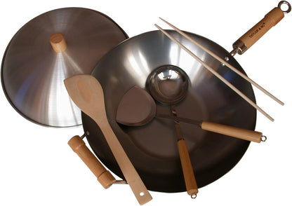 Classic Wok Set, 14", Carbon Steel1