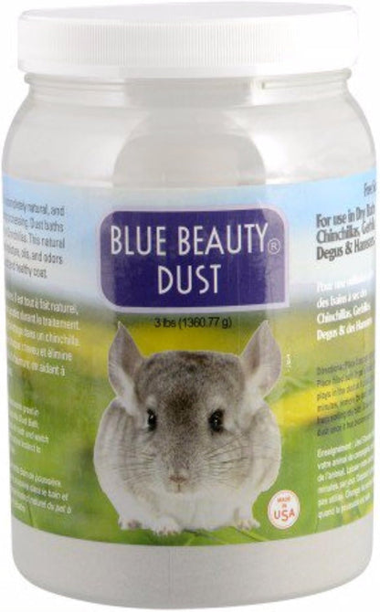 Lixit Blue Beauty® Chinchilla Dust Powder - Dry Bath Grooming Dust for Hamsters, Gerbil, Degus, and Small Animals - Made in the USA (3 Pound)1