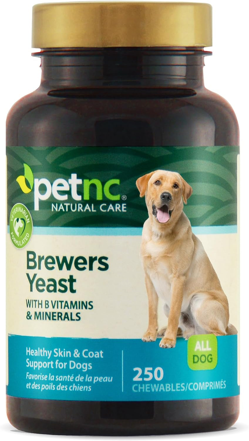 petnc-natural-care-brewers-yeast-dog-skin-and-coat-supplement-250-chewables-with-b-vitamins-antioxidants-minerals-promotes-healthy-skin-glossy-coat-for-dogs-10-lbs-over-brewers-yeast-with-b-vitamins-glossy-coat-dogs-tasty-chewable-tablets-for-dogs-10-lbs-over