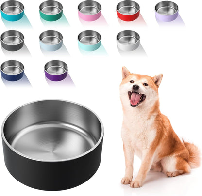 WENBOKMIN Dog Bowl, Stainless Steel Food and Water Bowl, 40Oz, Blue | Non Slip Quiet Bottom, Easy to Clean, Dishwasher Safe12