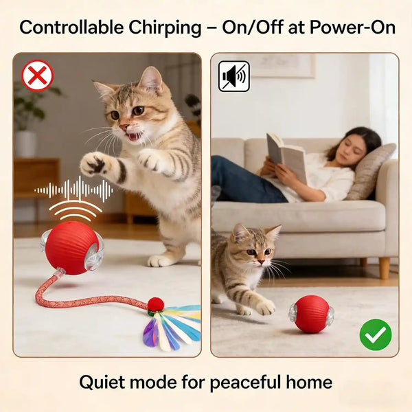 Interactive Cat Toy Ball, Smart Moving Pet Toy for Cats & Dogs | Cat Toys for Indoor Cats | Speedy Tail 2.0 Cat Toy|Cat Teaser Toy|Interactive Motion Activated Cat Toys| Stimulating Cat Toys4
