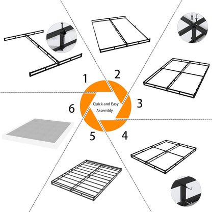 9 Inch Queen Box Spring, 3000Lbs Heavy Duty Metal Box Spring Queen Size Bed Base Mattress Foundation, Easy Assembly, Noise Free5