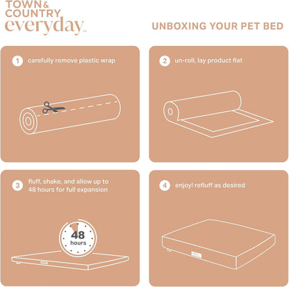 Town & Country Everyday Cuddletown Comfy Solid Bolster Sofa Pet Bed, Supportive & Calming Egg Crate Foam, Non-Slip Bottom, Machine Washable Cover, Grey, Medium 28"X23"X8"8