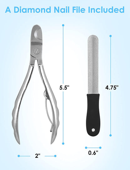 Heavy Duty Dog Nail Clippers for Large Dogs & Thick Nails (Silver) | Upgrade Wide Open Nail Trimmer Cut like Butter, Professional Full Metal Razor Sharp for All Dogs with Thick Toenails5