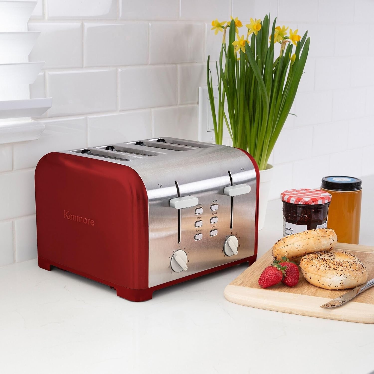 kenmore-40604-4-slice-toaster-with-dual-controls-in-red