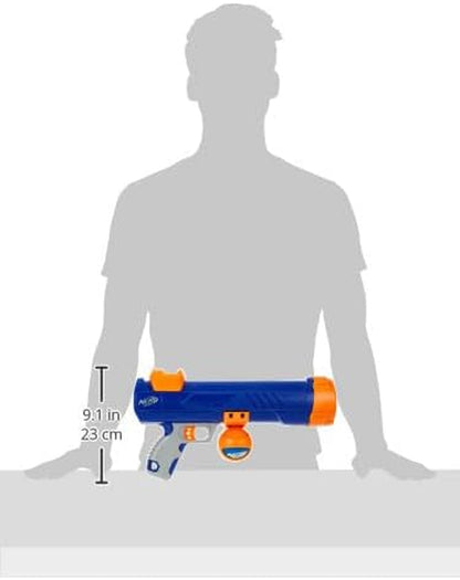 Nerf Dog Tennis Ball Blaster Dog Toy Blue/Orange, 16 Inch Compact Blaster with 1 Ball4
