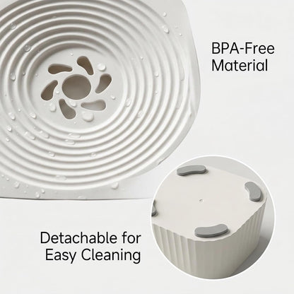 No Spill Dog Water Bowl, 45Oz Slow Water Feeder with Floating Disk & Safety Foam, Anti-Splash Pet Water Dispenser, Mess-Free Elevated Design, Durable PP Material for Home, Car & Travel6