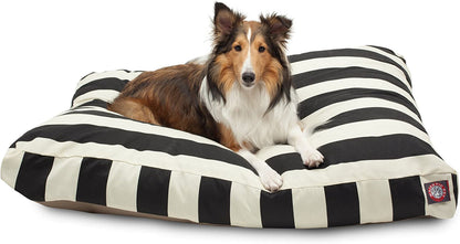 Majestic Pet Stripes Rectangle Medium Dog Bed Washable – Non Slip Comfy Pet Bed – Dog Crate Bed with Removable Washable Cover – Dog Kennel Bed for Sleeping, Polyester Fiber, Medium, Black8
