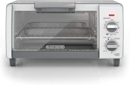 BLACK+DECKER Crisp 'N Bake 4-Slice Air Fry Toaster Oven | Compact Air Fry Toaster Oven Fits 4 Slices or 9-Inch Pizza with Eventoast Technology.9