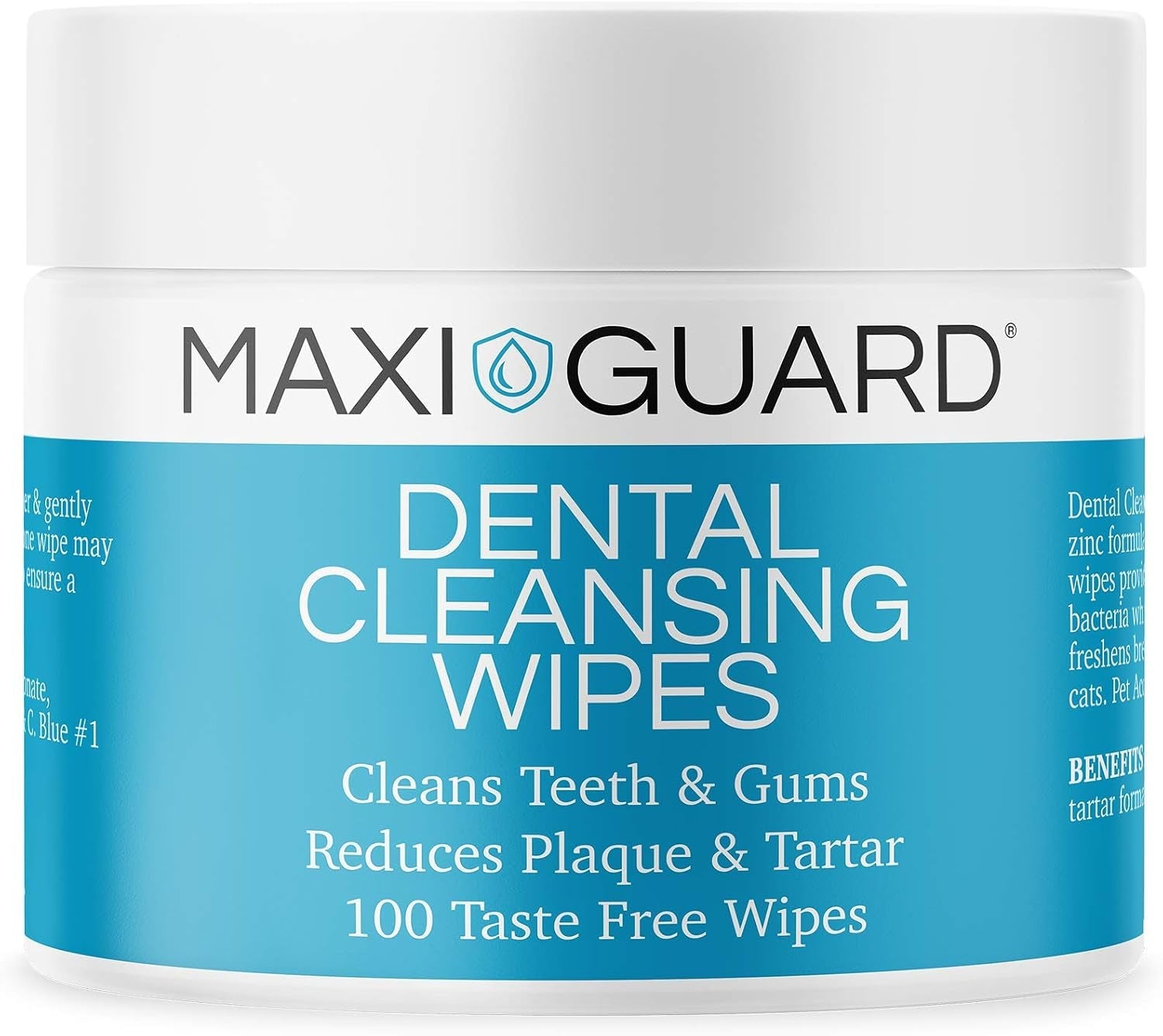 maxi-guard-dental-cleansing-wipes-for-dogs-cats-horses-and-companion-animals-100-wipes-light-blue-white