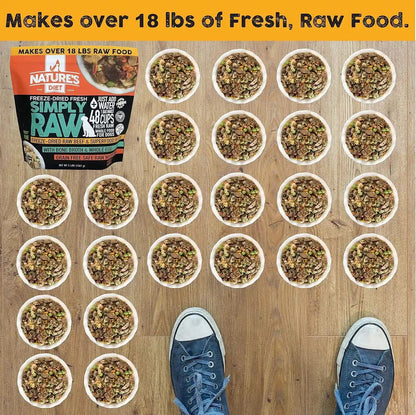 Nature'S Diet Simply Raw Freeze-Dried Whole Food Meal - Makes 18 Lbs Fresh Food with Muscle, Organ, Bone Broth, Whole Egg, Superfoods, Fish Oil Omega 3, 6, 9, Probiotics & Prebiotics (Beef)5