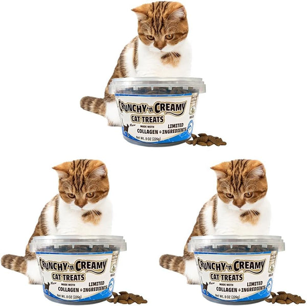 Fieldcrest Farms Collagen Cat Treats, Catnip, Crunchy & Creamy, 3 Oz Pouch | Supports Skin, Coat & Joints, High Protein, No Wheat or Soy, Great for Training & Rewards, All Life Stages15
