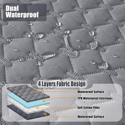 Smiry Waterproof Dog Bed Cover Blanket, Reversible Pet Blanket | Soft Reversible, Washable Leakproof Cats Dogs Couch Cover for Sofa, Couch, Furniture (30X70 Inch)2