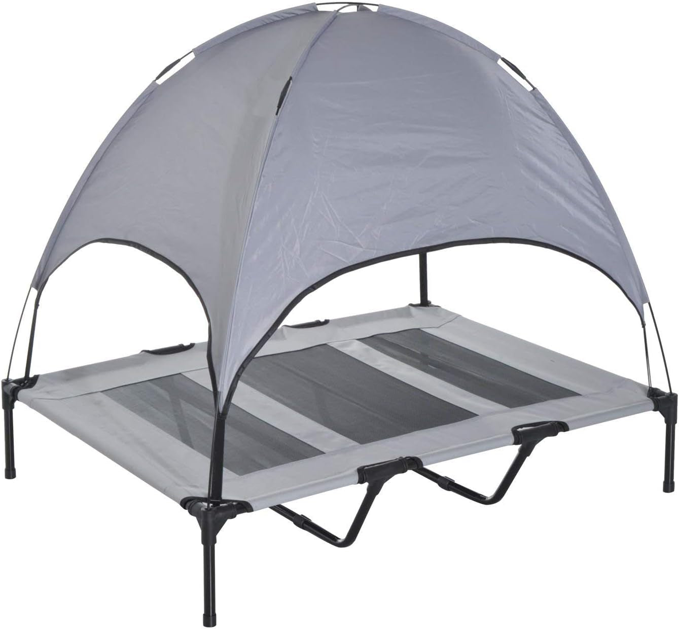 pawhut-elevated-portable-dog-cot-cooling-pet-bed-with-uv-protection-canopy-shade-48-inch-large-pet-bed-outdoor-dog-cot-uv-protection-shade-camping