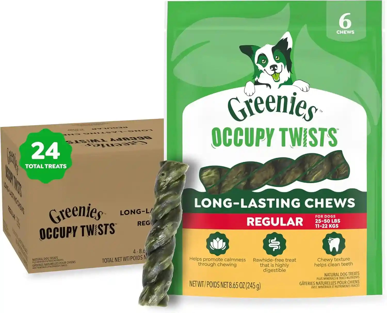 greenies-occupy-twists-regular-breed-dog-treats-chicken-flavor-6-count-regular-breed-size-25-50-lbs-rawhide-free-promotes-calmness-cleans-teeth-no-artificial-flavors-8-65-oz-pack