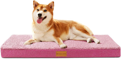 Patas Lague Orthopedic Dog Bed Large Sized Dog 36''X24'',Soft Waterproof Egg Crate Foam Medium Pet Crate Beds Mat with Removable Washable Cover and Non-Slip Bottom, Black20