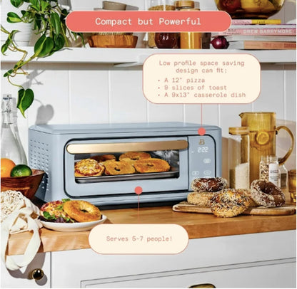 Infrared Air Fryer Toaster Oven, 9-Slice, 1800 W, by Drew Barrymore (Cornflower Blue)6